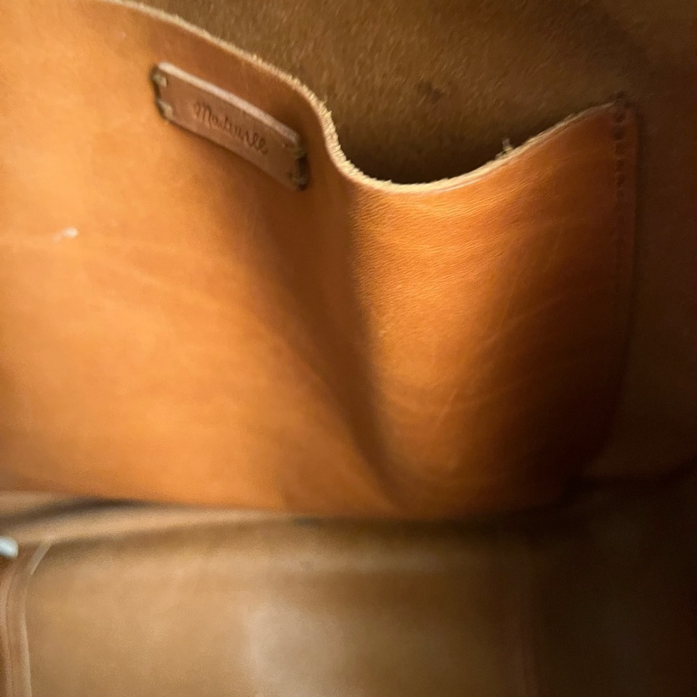 Madewell Medium Leather Transport Tote, English saddle - Picture 15 of 16